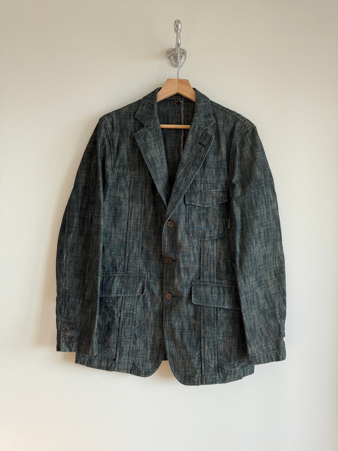 KAKA(kazutaka kato) 3버튼 데님 자켓 상품이미지1