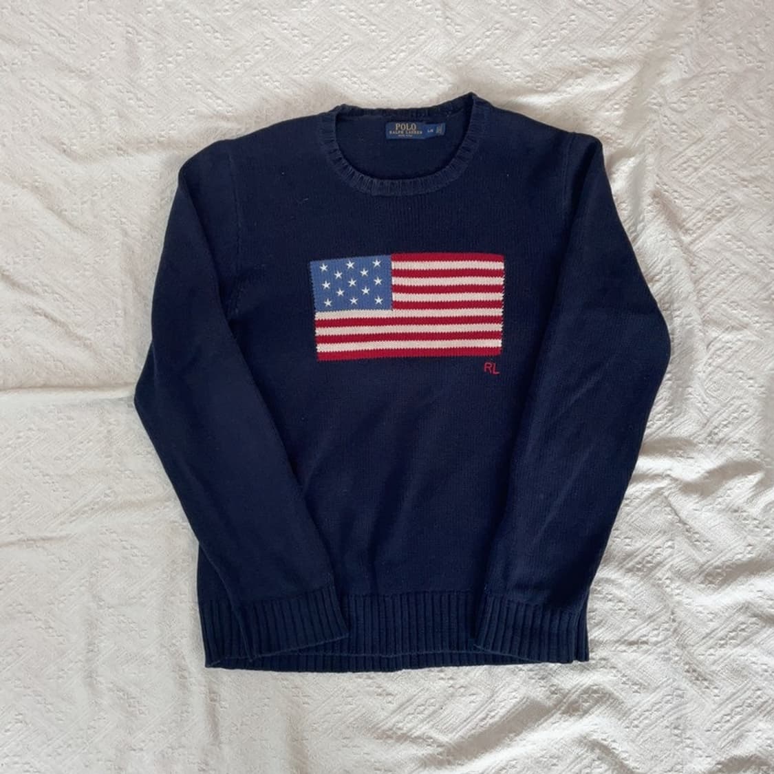 [105] 폴로랄프로렌 네이비 성조기 니트 상품이미지1