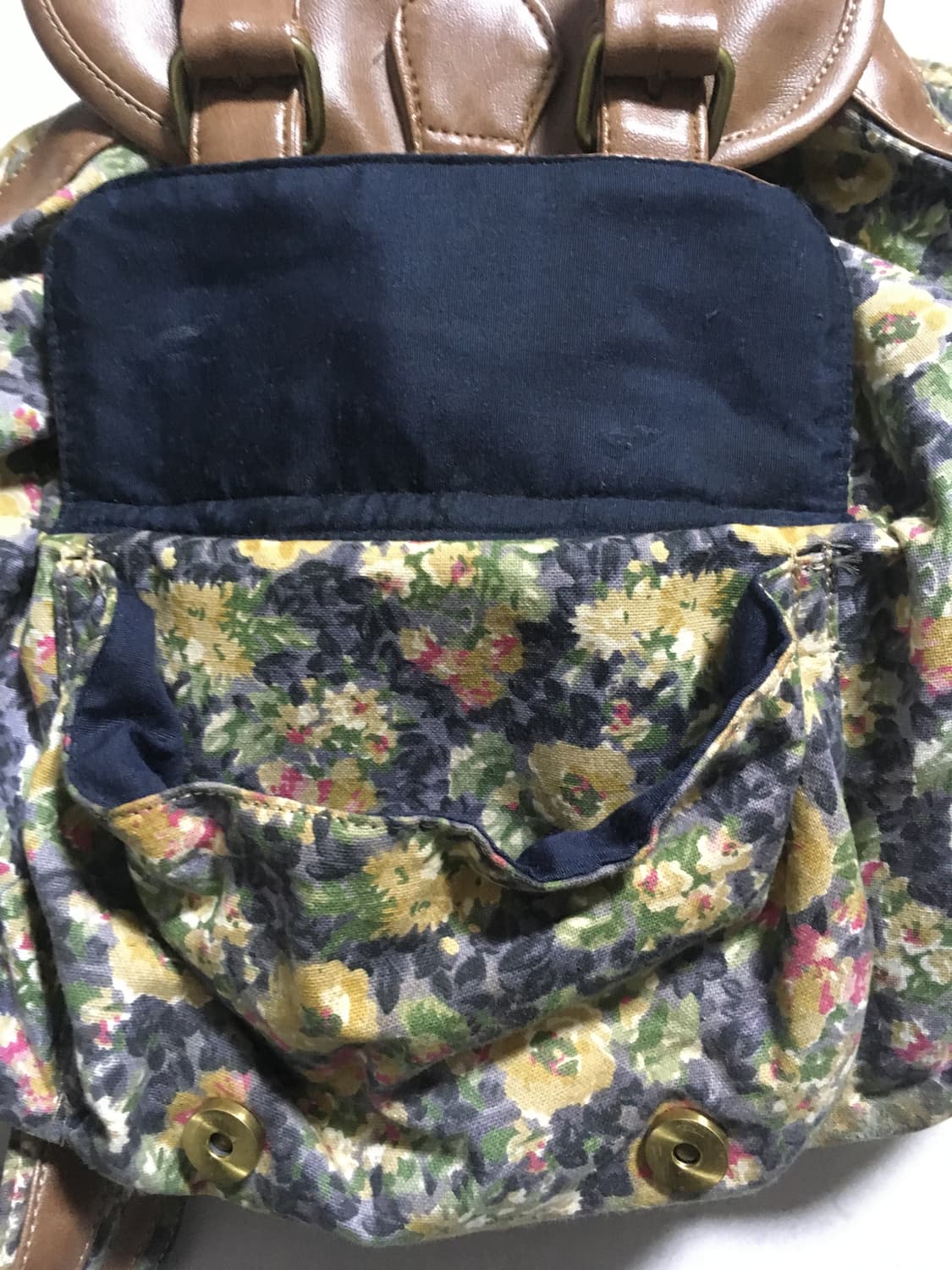 꽃무늬 가죽 백팩 상품이미지8