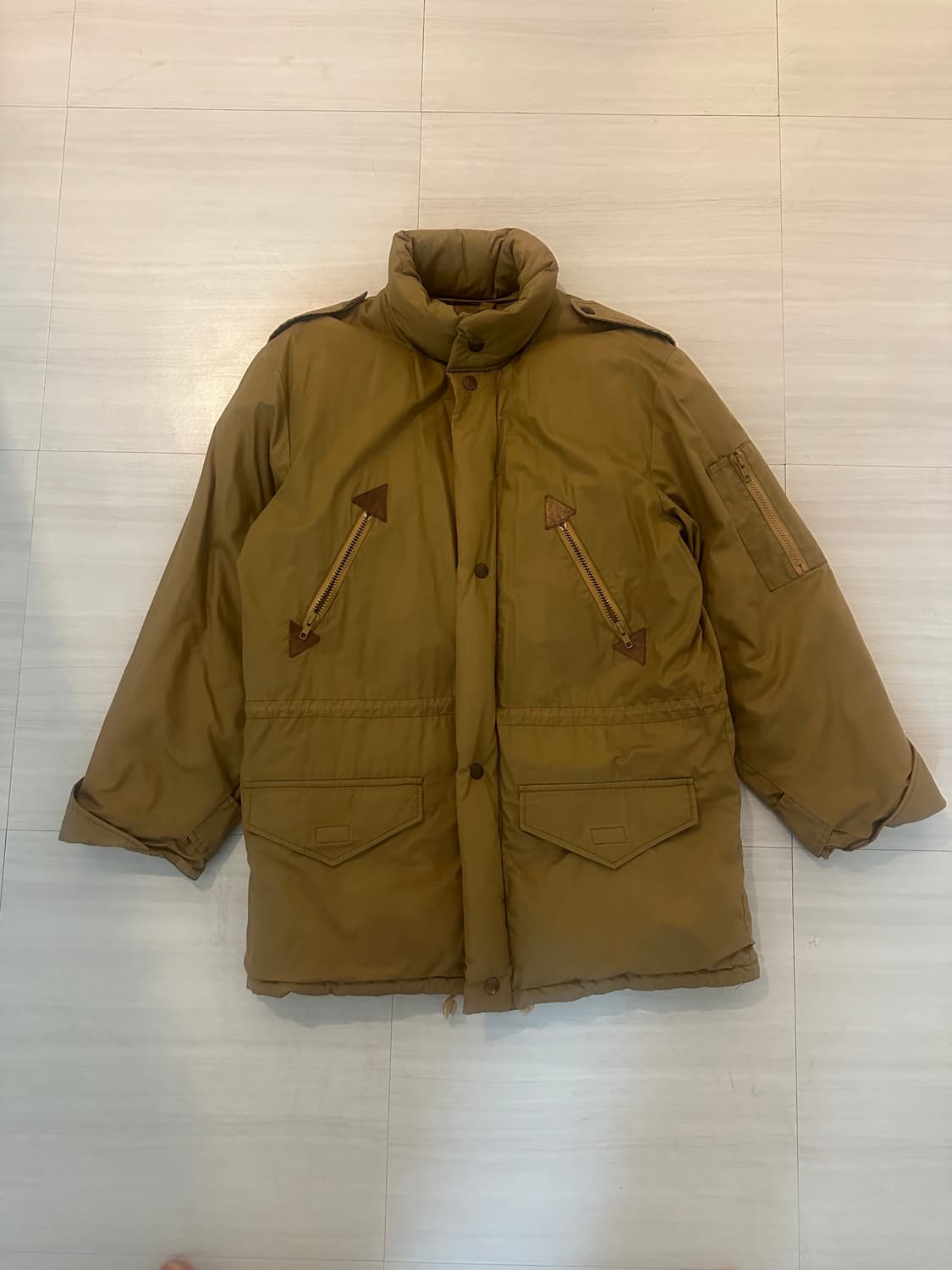 Henry laplaud 베이지 패딩 점퍼 상품이미지1