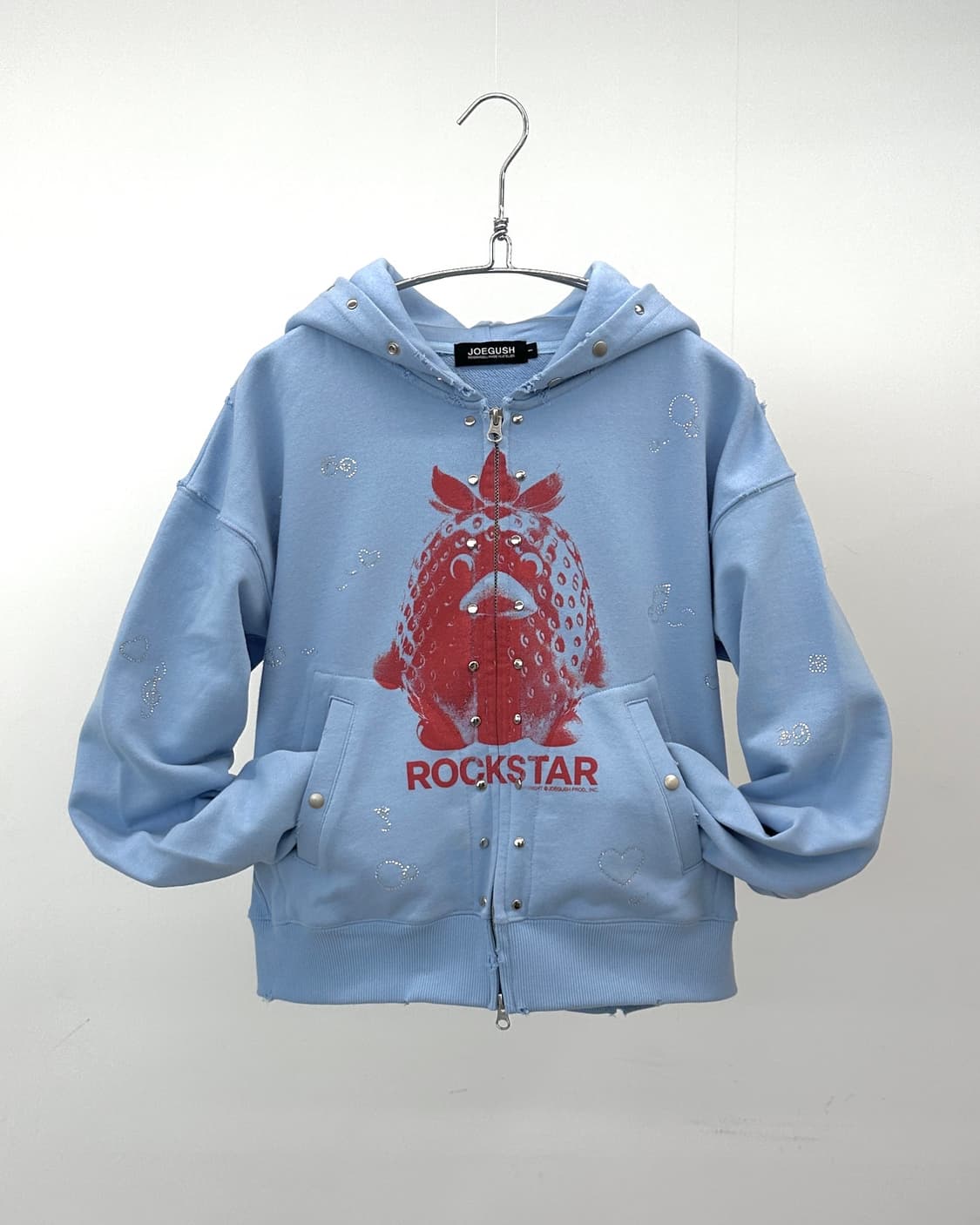 Rock Duck Hoodie Zip-Up Lv.2 (Sky Blue) 상품이미지2