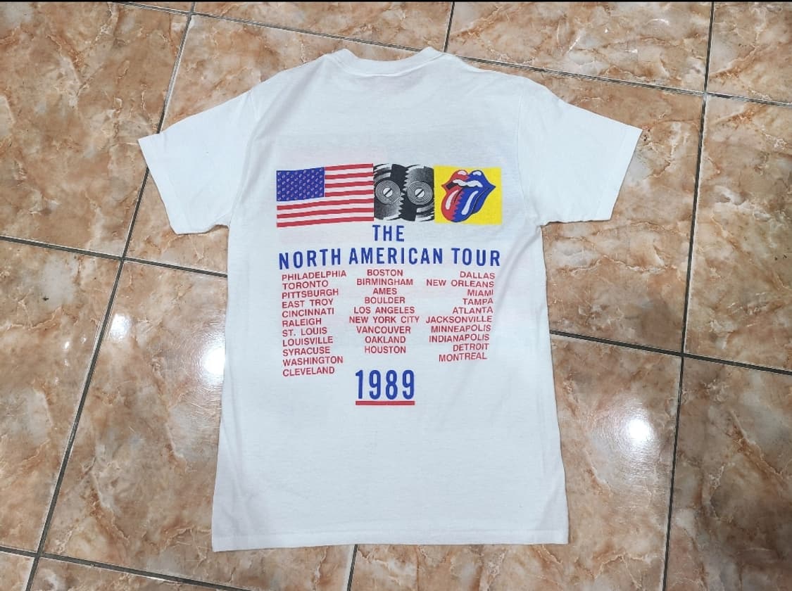 1989 롤링스톤스 북미 투어 빈티지티셔츠 상품이미지3