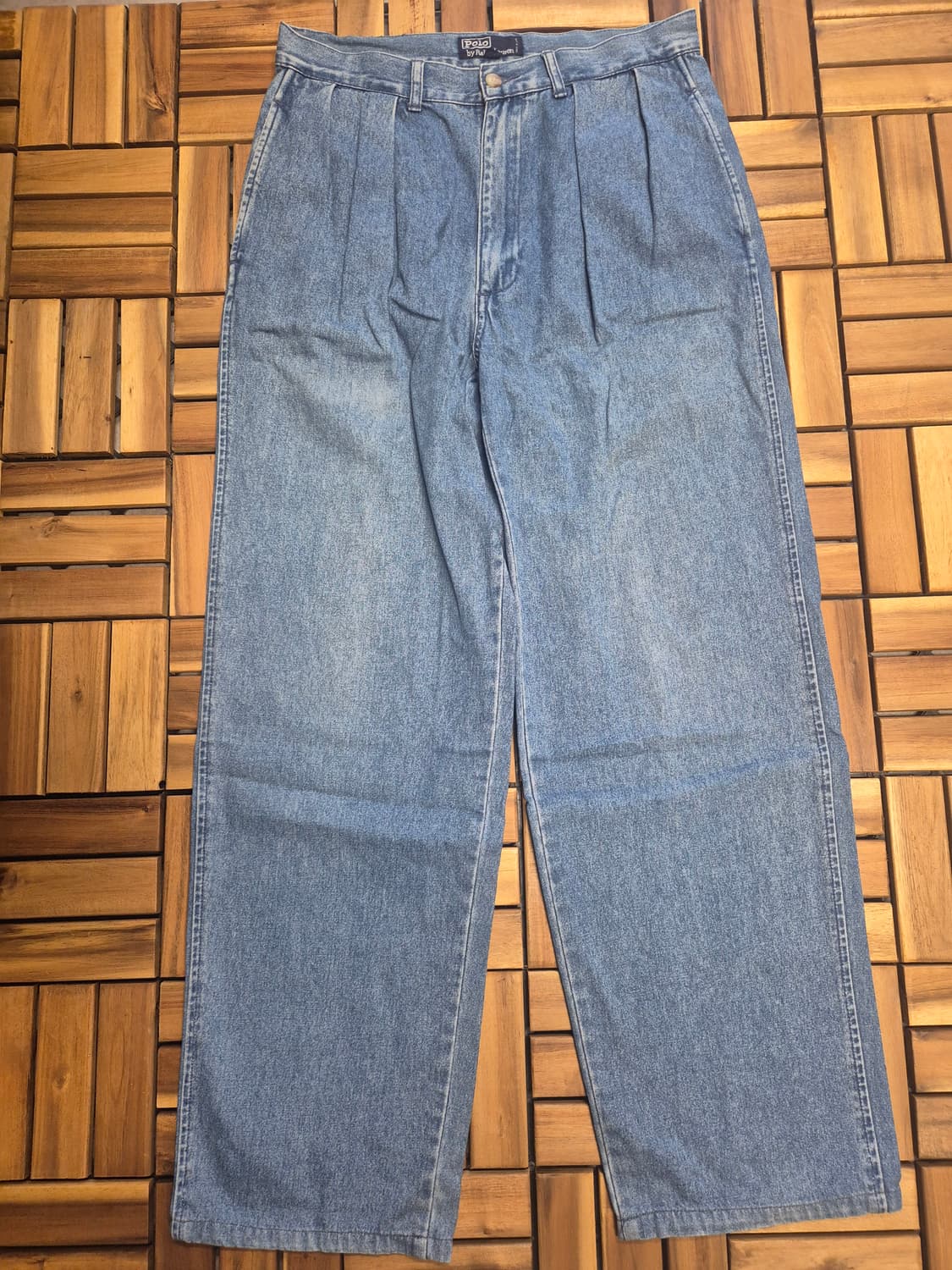 90s polo 폴로 'polo denim tag' 데님 치노 팬츠 상품이미지1