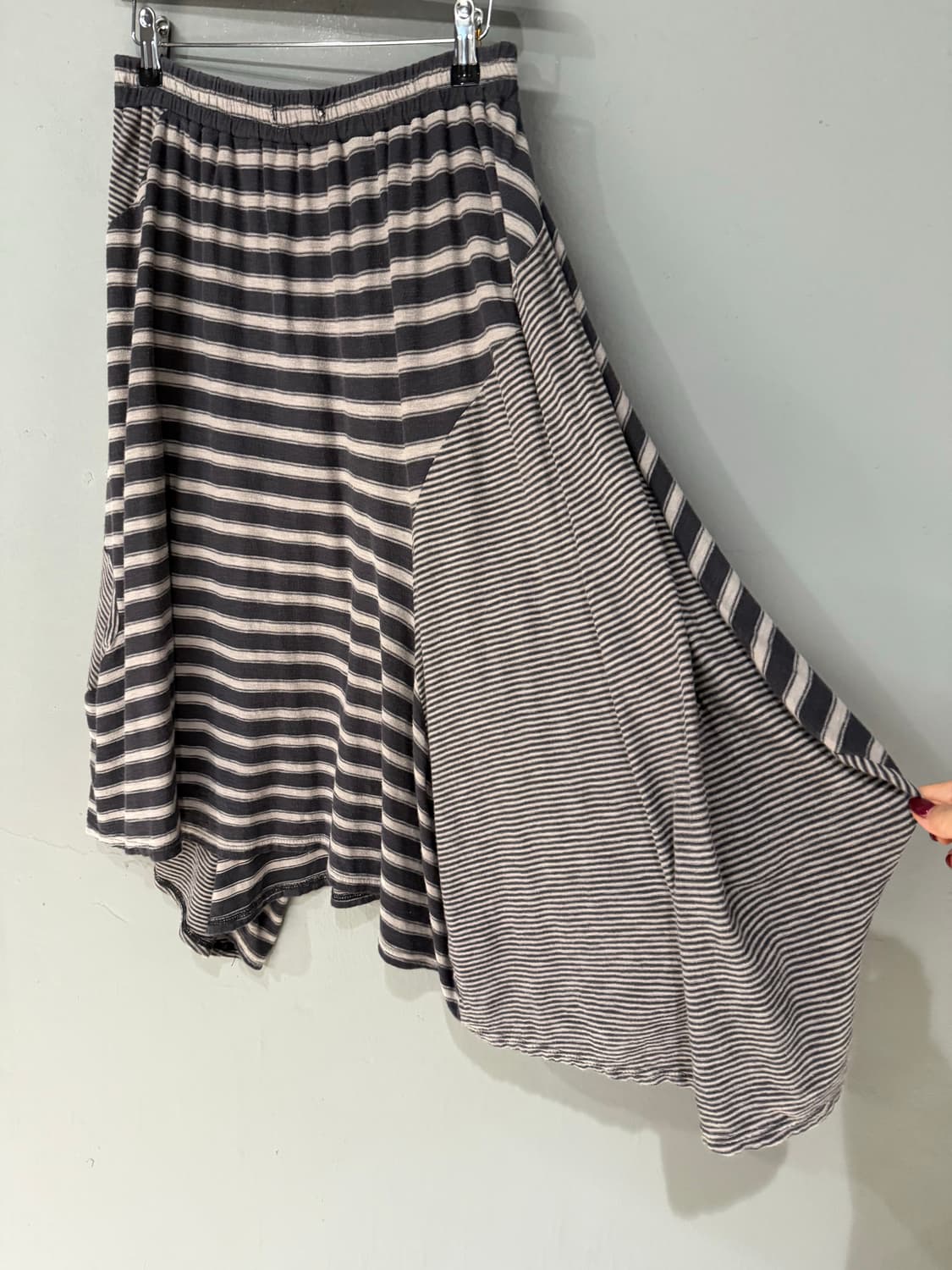 unbalance pattern mix detail skirt  상품이미지7