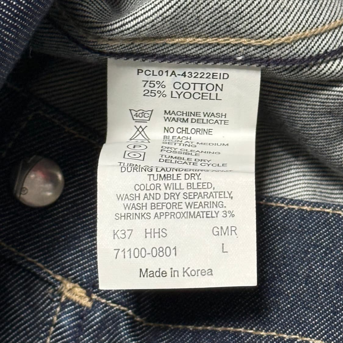 L 리바이스 데님 자켓 상품이미지5