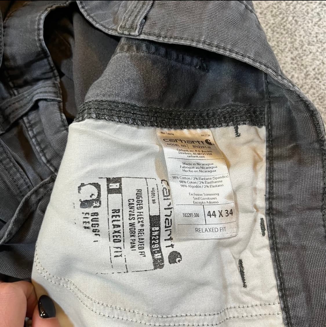 칼하트 워크 팬츠 상품이미지7