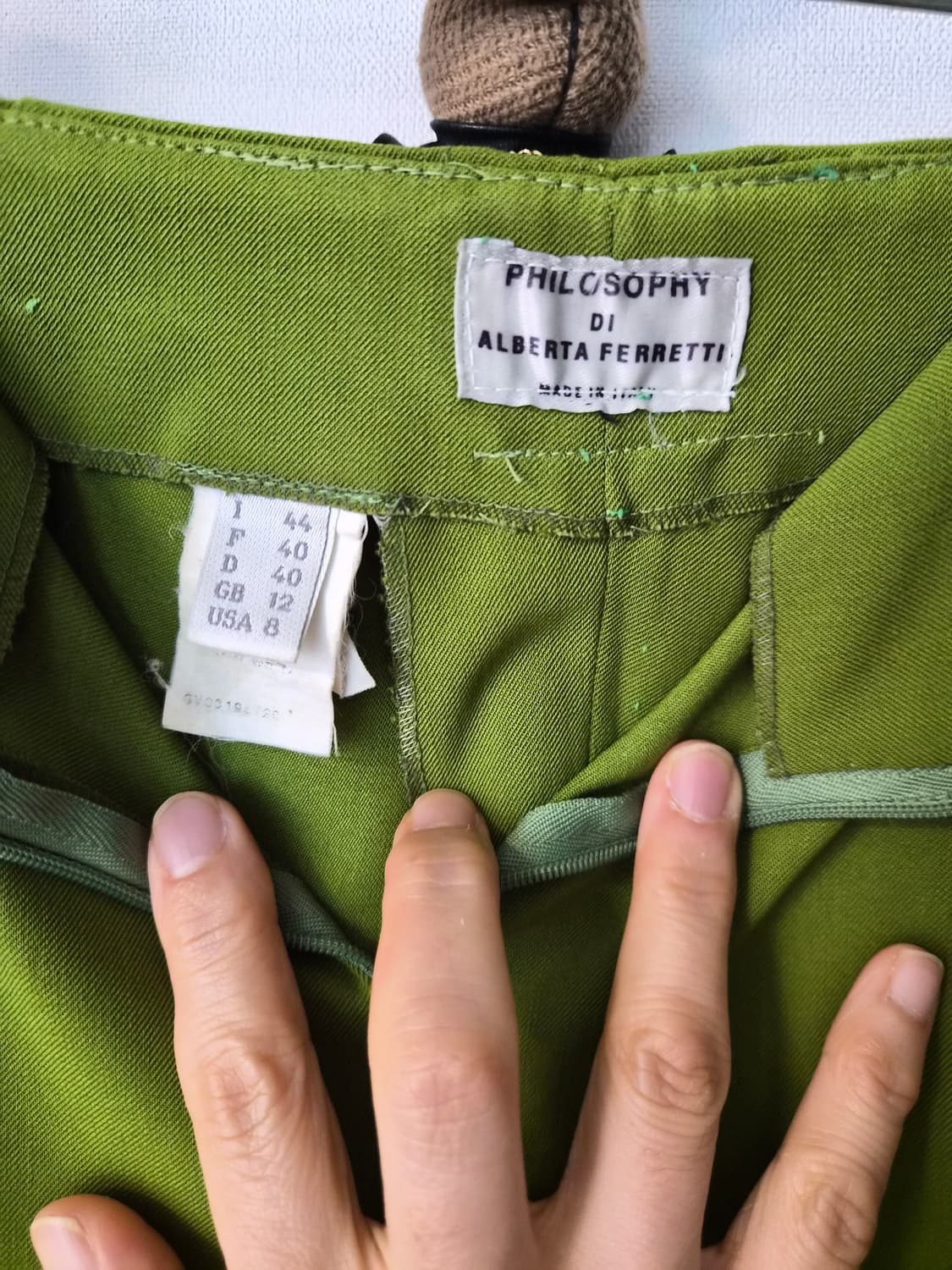 필로소피 디 알베르타 페레티 올리브 그린 턴업 슬랙스 상품이미지2