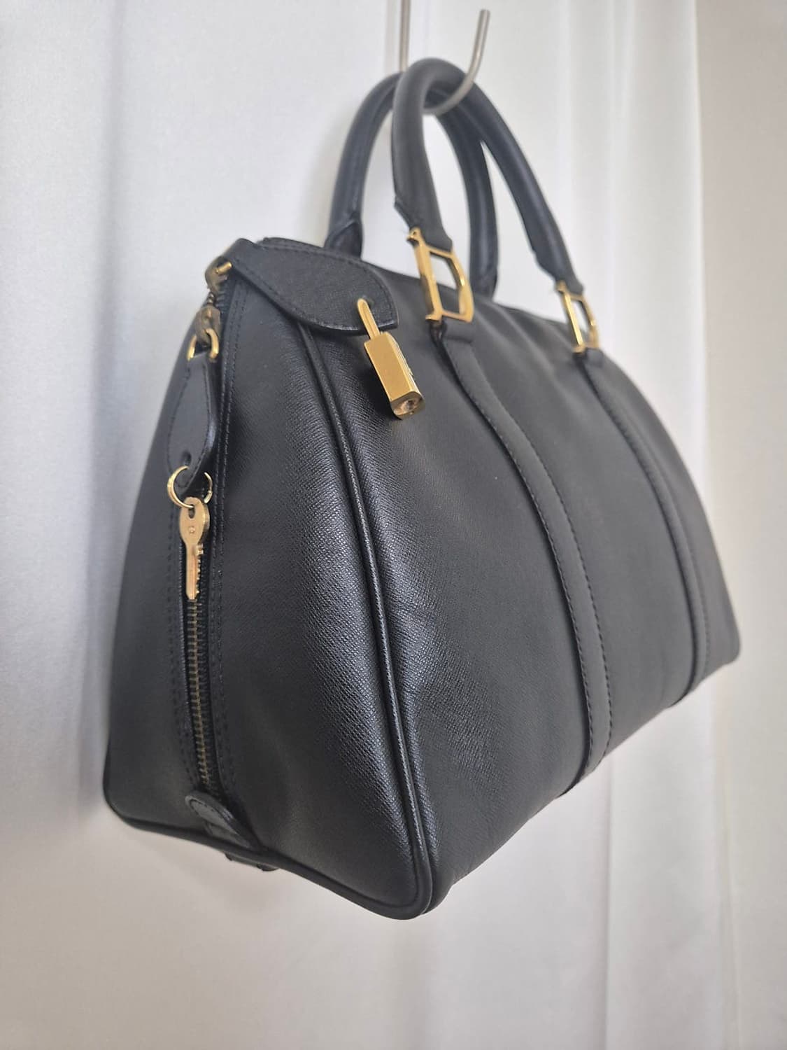 디올(DIOR) D링 레더 블랙 보스턴백 토트백 빈티지가방 상품이미지2