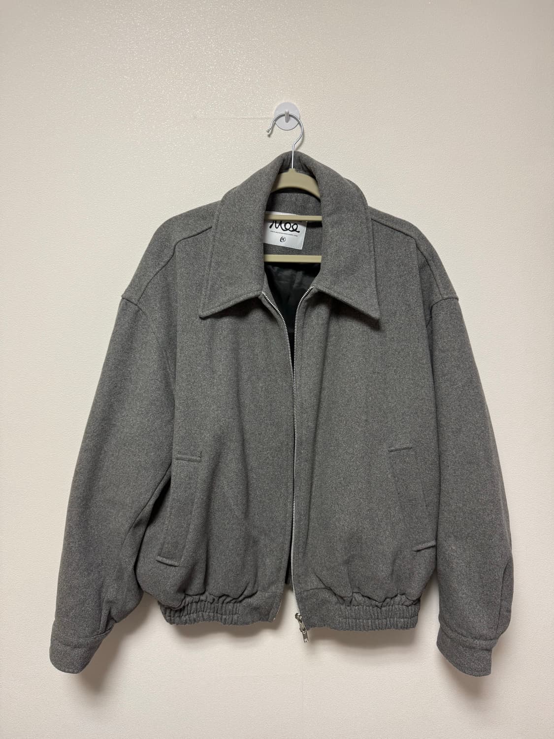 엠오오 빅카라 울 블루종 다크 그레이 상품이미지1