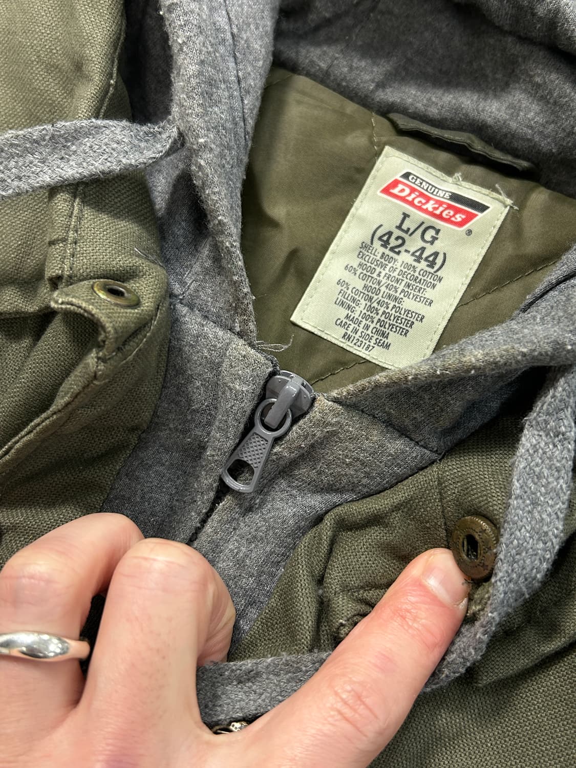 디키즈 투포켓 카키 레이어드 워크자켓 L   상품이미지7