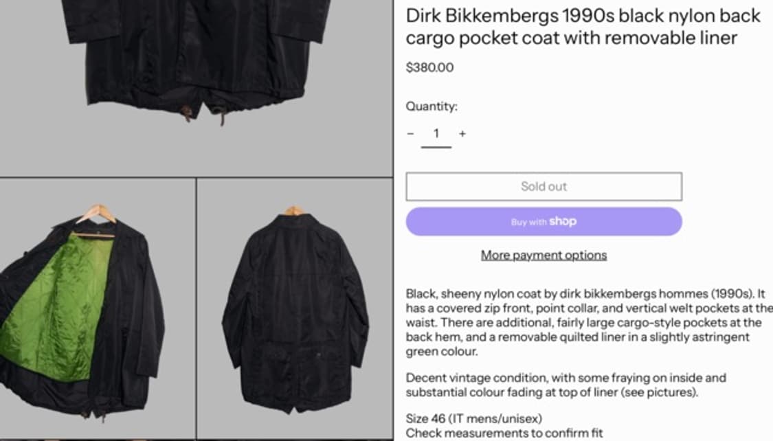 90s 딕 비켐버그 백 카고 파카 상품이미지7