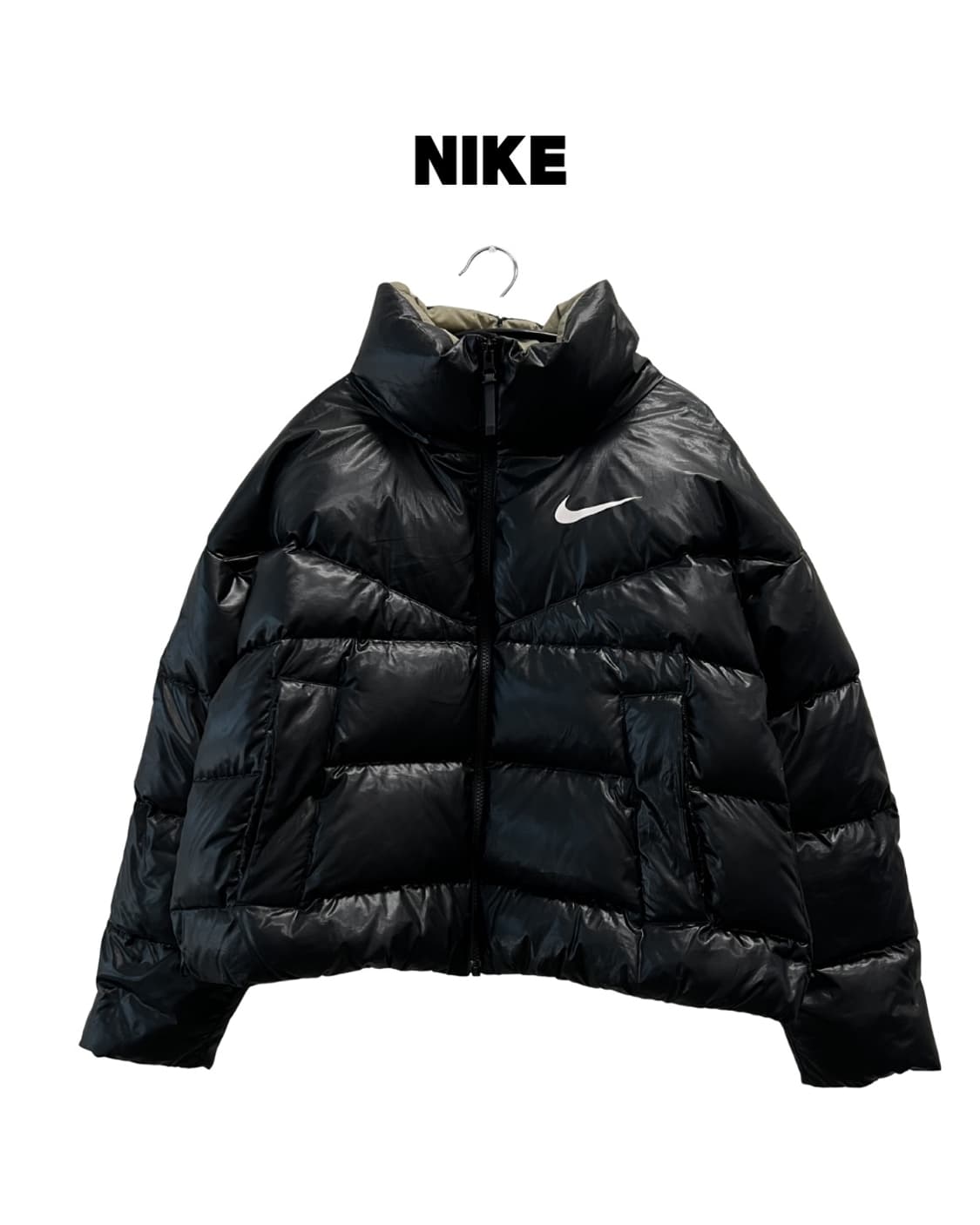 나이키 우먼스 스테이트먼트 다운 필 숏 패딩 재킷 블랙 상품이미지1