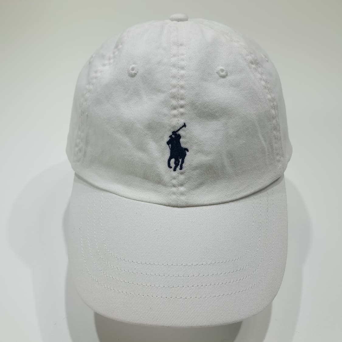 CL488 폴로 다크네이비 자수 화이트 볼캡 모자 상품이미지3