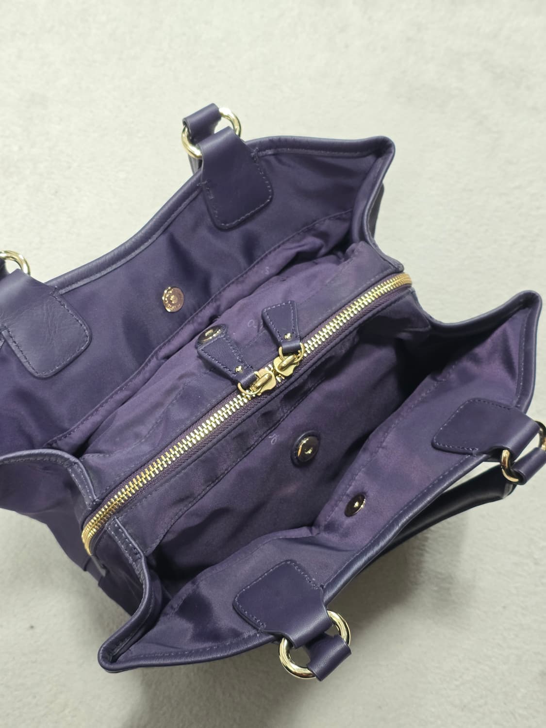 Agnes B 아네스 베 보야지 퍼플 토트백 상품이미지6