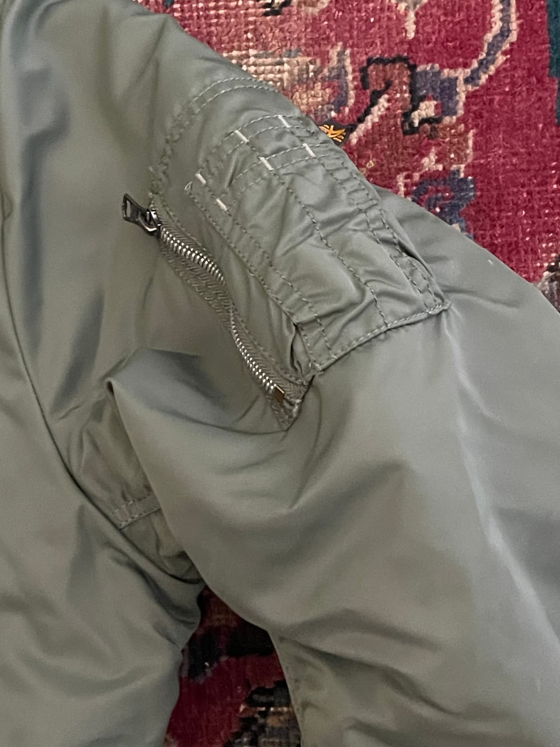 80s 미공군 납품용 알파인더스트리 MA-1 플라이트자켓 세이지 상품이미지5