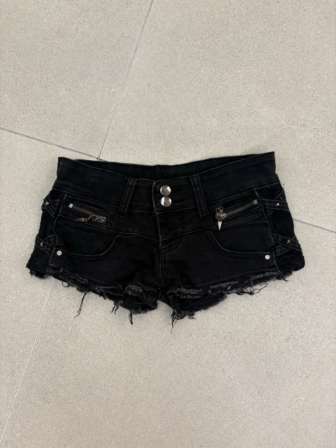 y2k 사이드 레이스 데님 팬츠 상품이미지1