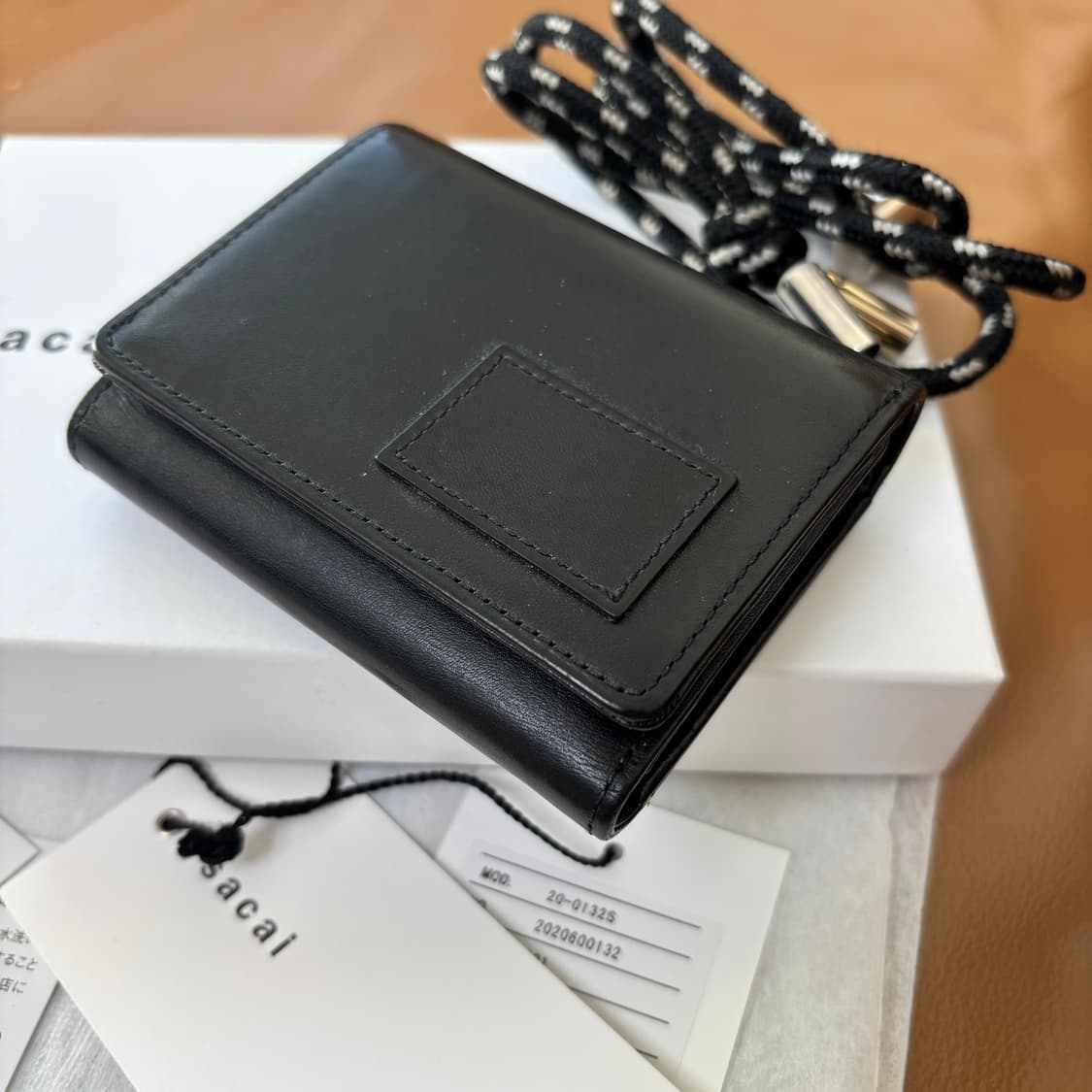 PORTER SACAI 포터 사카이 레더 월렛 지갑 블랙 상품이미지2