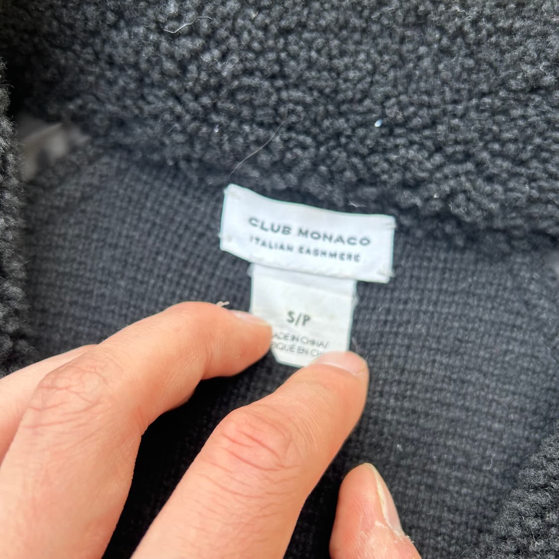 클럽 모나코 블랙 시어링 자켓 상품이미지5