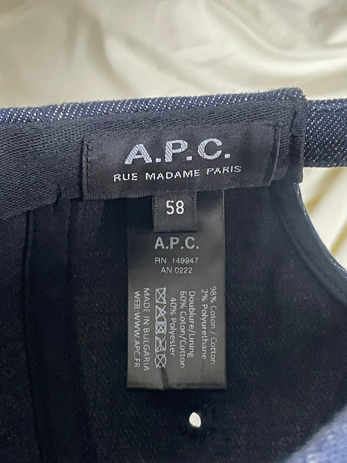 아페쎄 찰리 베이스볼 캡 인디고 상품이미지2