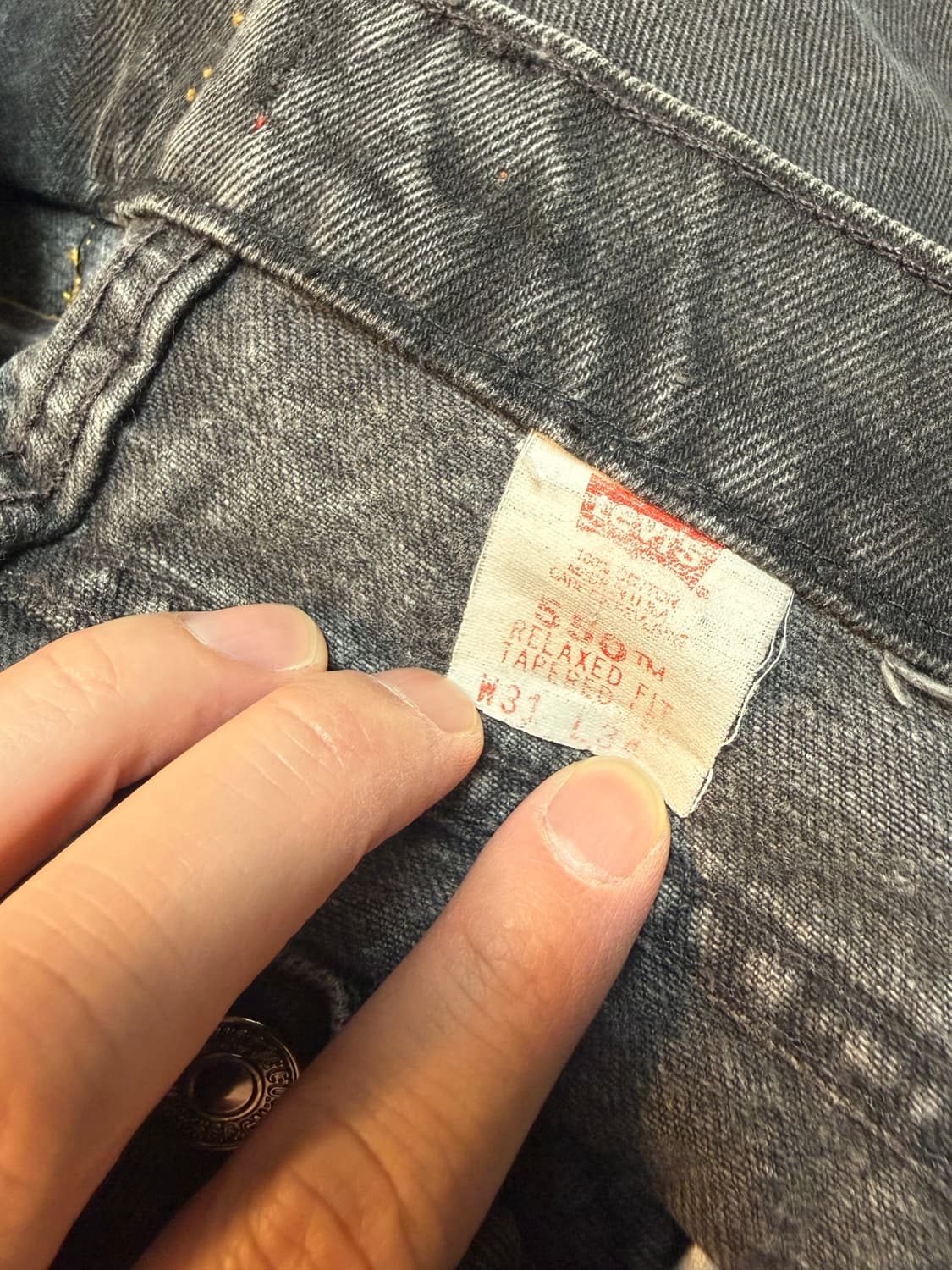 리바이스 550 오렌지탭 블랙데님 부츠컷 30 size 상품이미지7