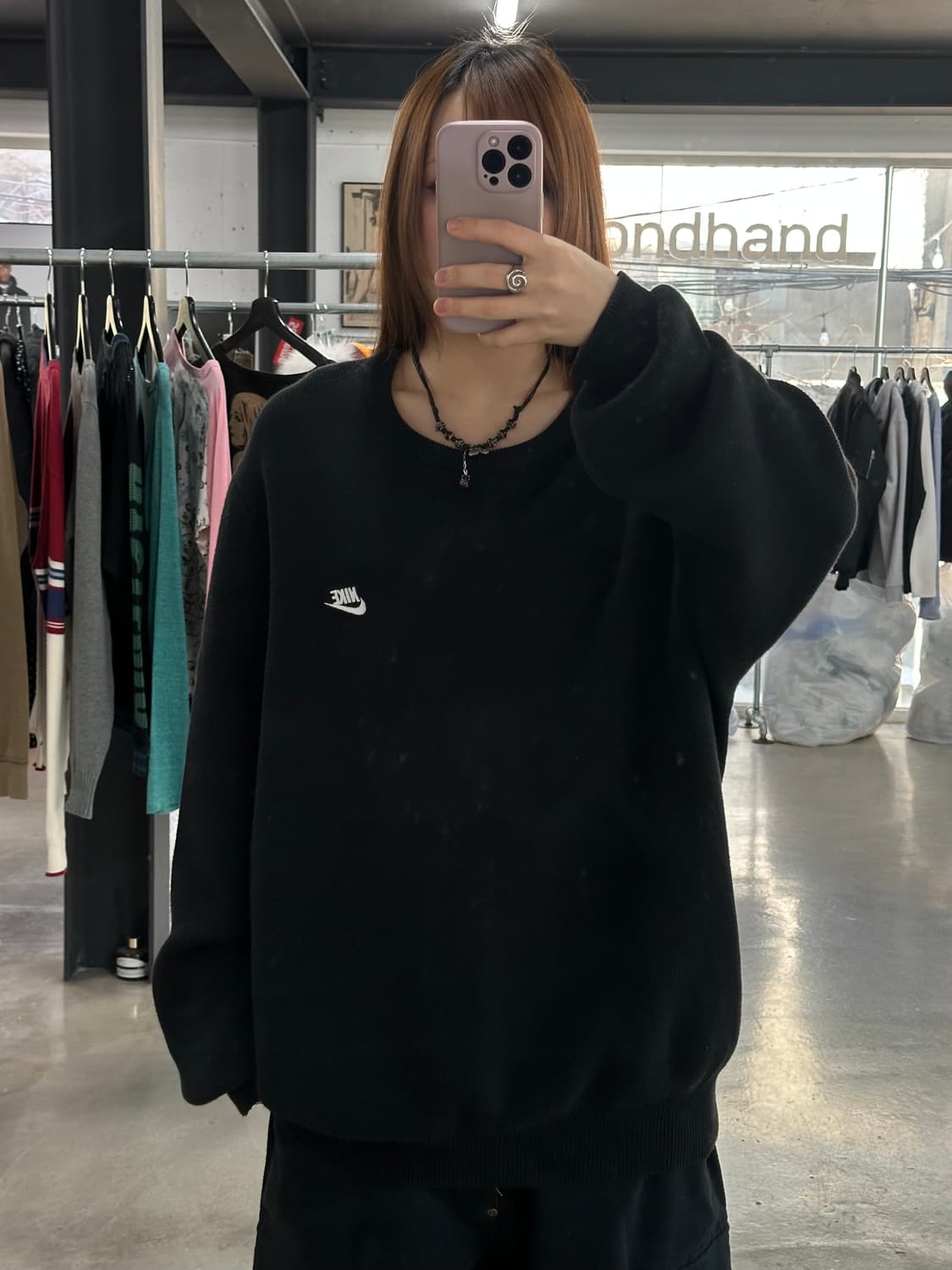 나이키 스우시 와이드 코튼니트 상품이미지3