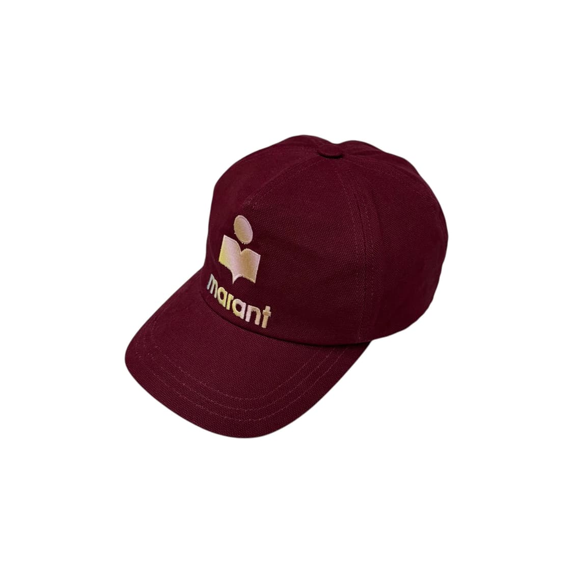 이자벨마랑 타이론 그라데이션 로고 버건디 볼캡 모자 상품이미지2