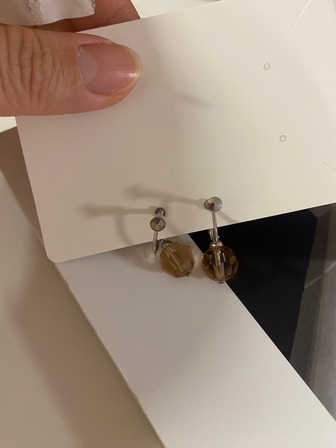 골드브라운 크리스탈 귀걸이 상품이미지7