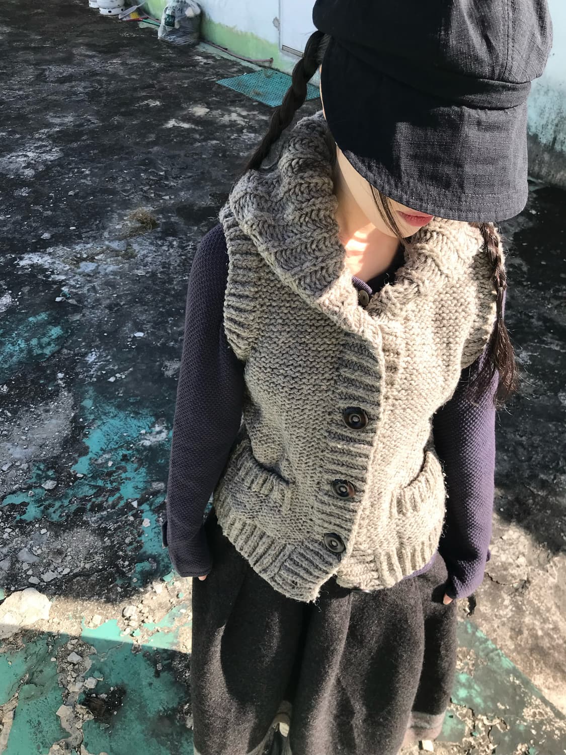 테디베어 니트 베스트 상품이미지5