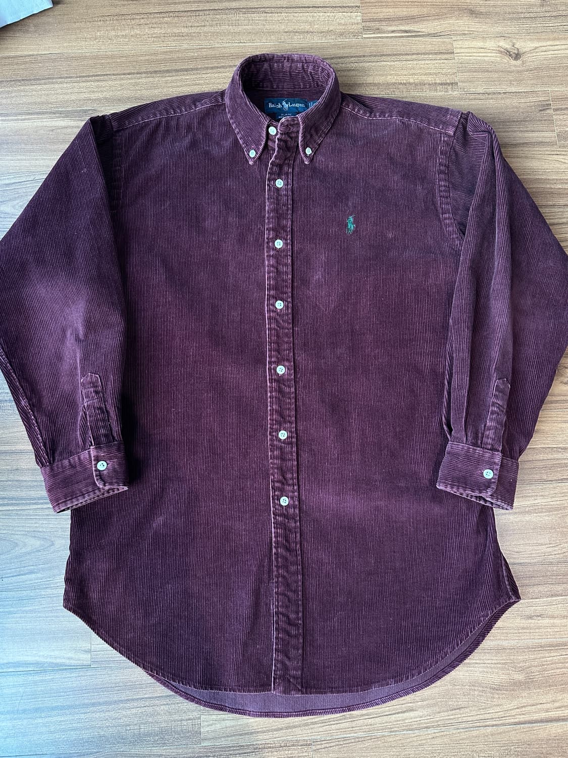 폴로 랄프로렌 90s 헤비 코듀로이 블레어 셔츠/버건디 S 상품이미지1