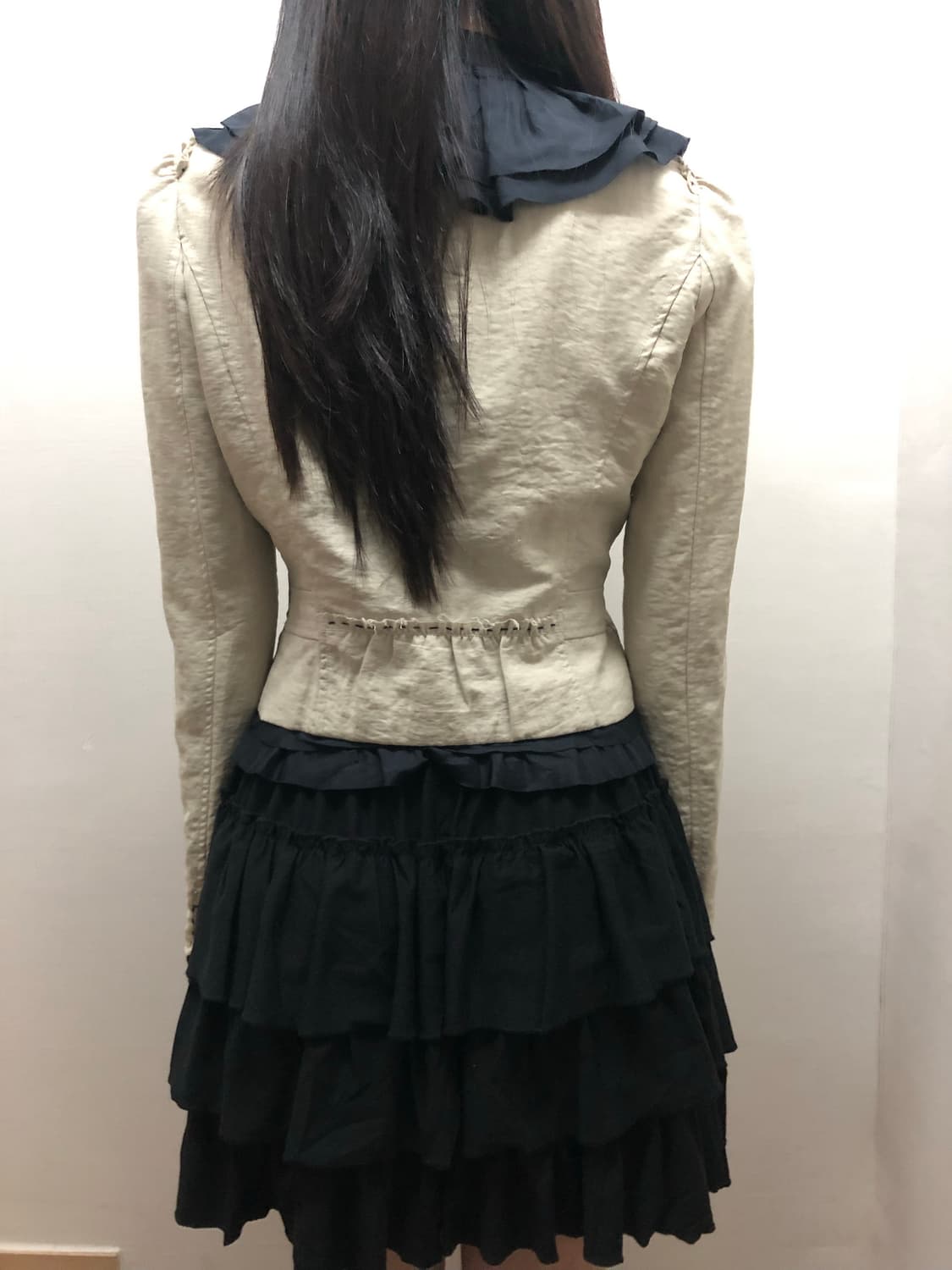 빈티지 블랙 러플 자켓 상품이미지10