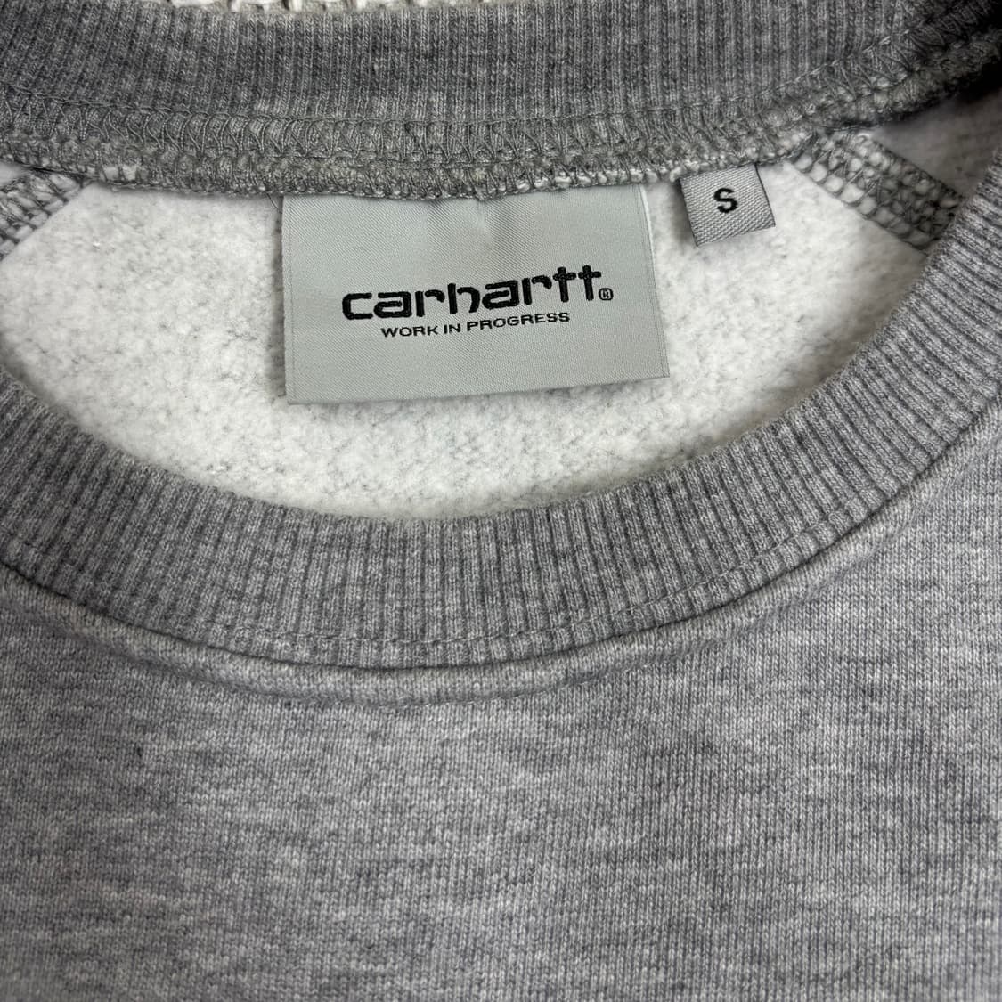 칼하트 WIP 그레이 로고 맨투맨 S 상품이미지3