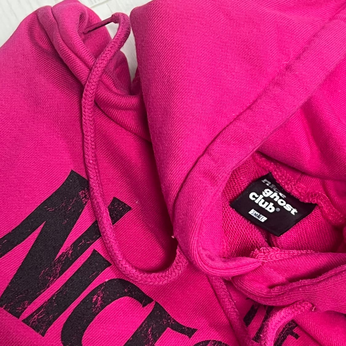 나이스고스트클럽 스켈레톤 후드티 핑크  상품이미지8
