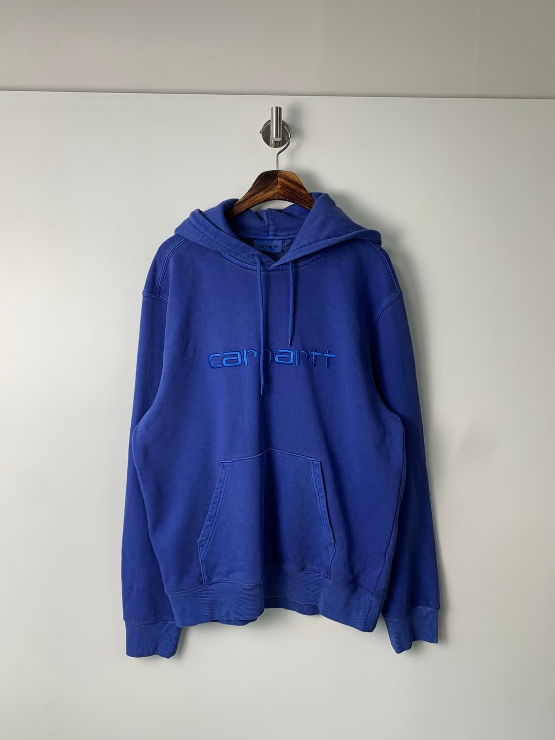 칼하트 wip 스펠아웃 블루 후드티 상품이미지2