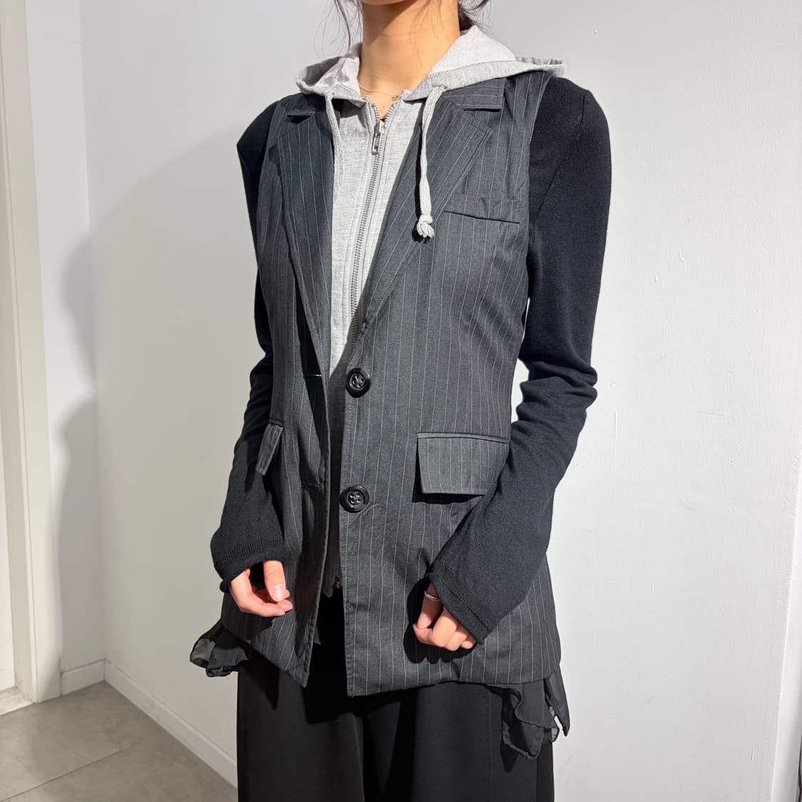 Von Dutch 본더치 레이어드 후드 베스트 자켓 상품이미지2