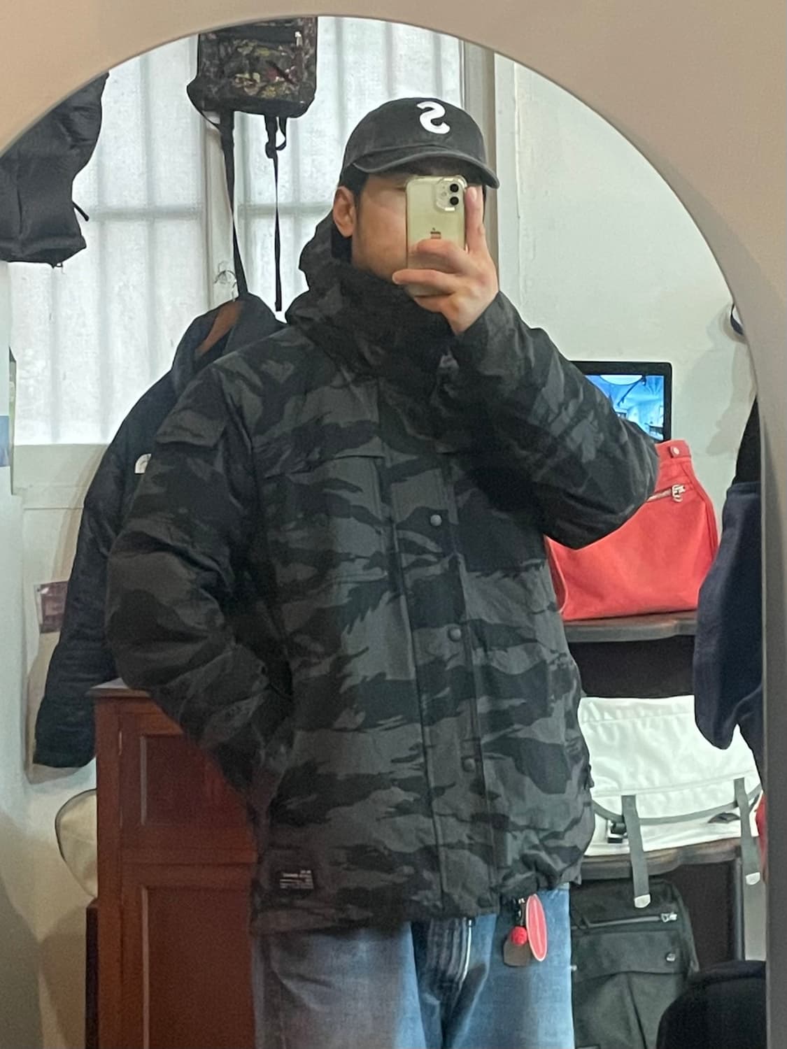 뉴에라 블랙 타이거카모 바람막이 2XL 상품이미지2