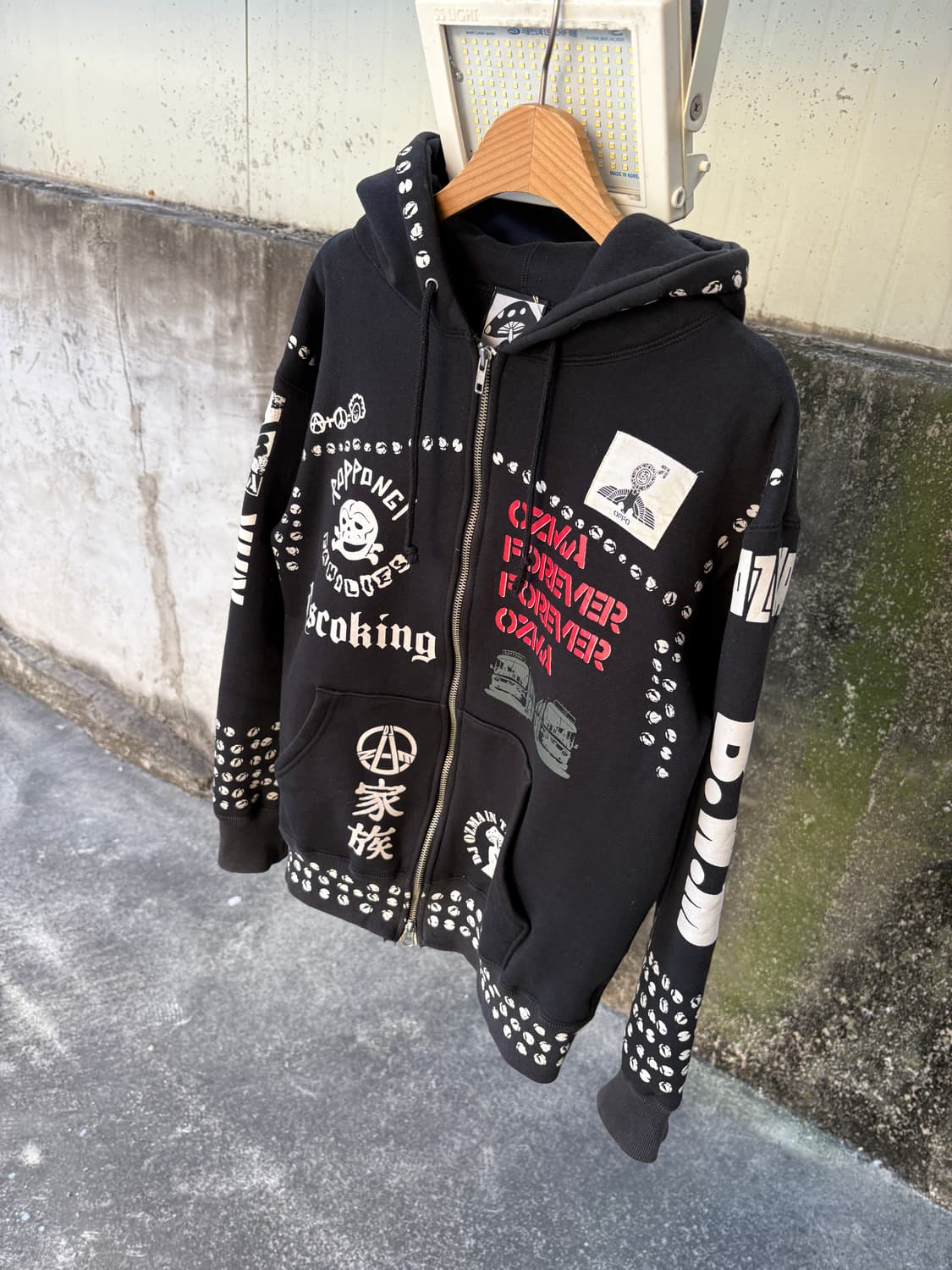 DJ OZMA 오피셜 라이센스 펑크 후드집업 상품이미지3