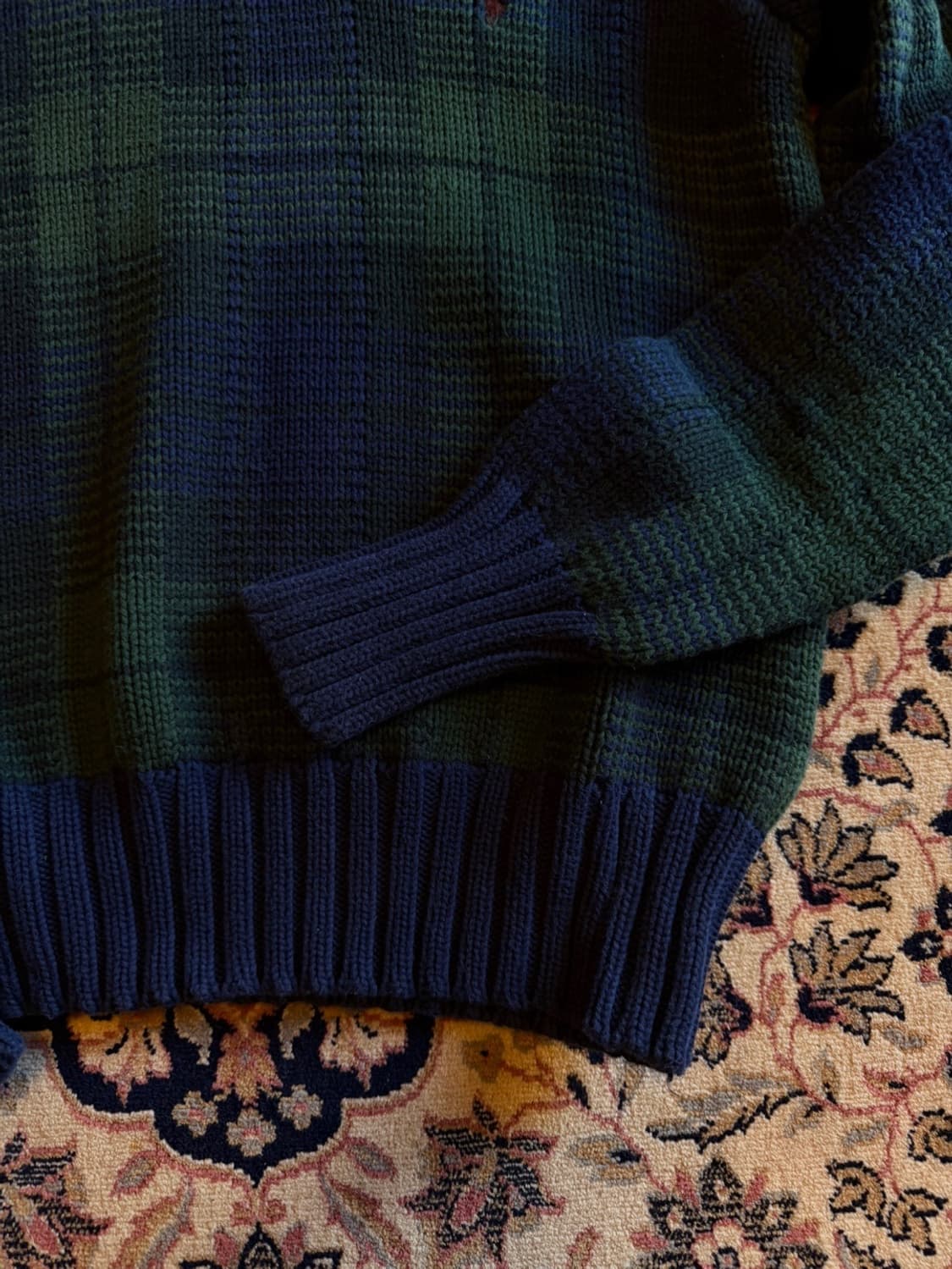 폴로 랄프로렌 블랙와치 숄칼라 니트 100 상품이미지5