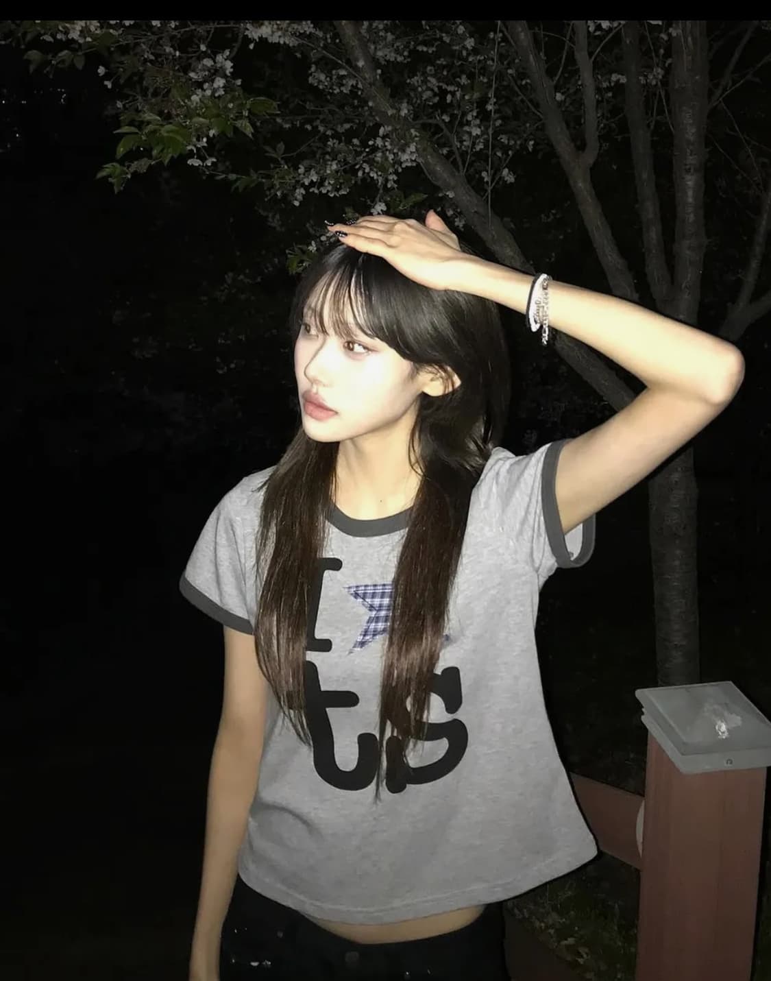 링거 티셔츠 그레이 (우먼) 상품이미지1