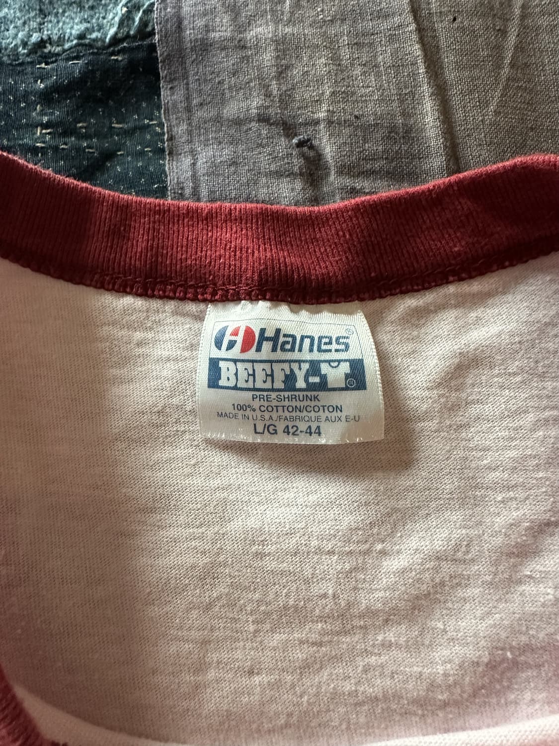 90s USA Vintage Hanes RInger T Shirt 상품이미지7