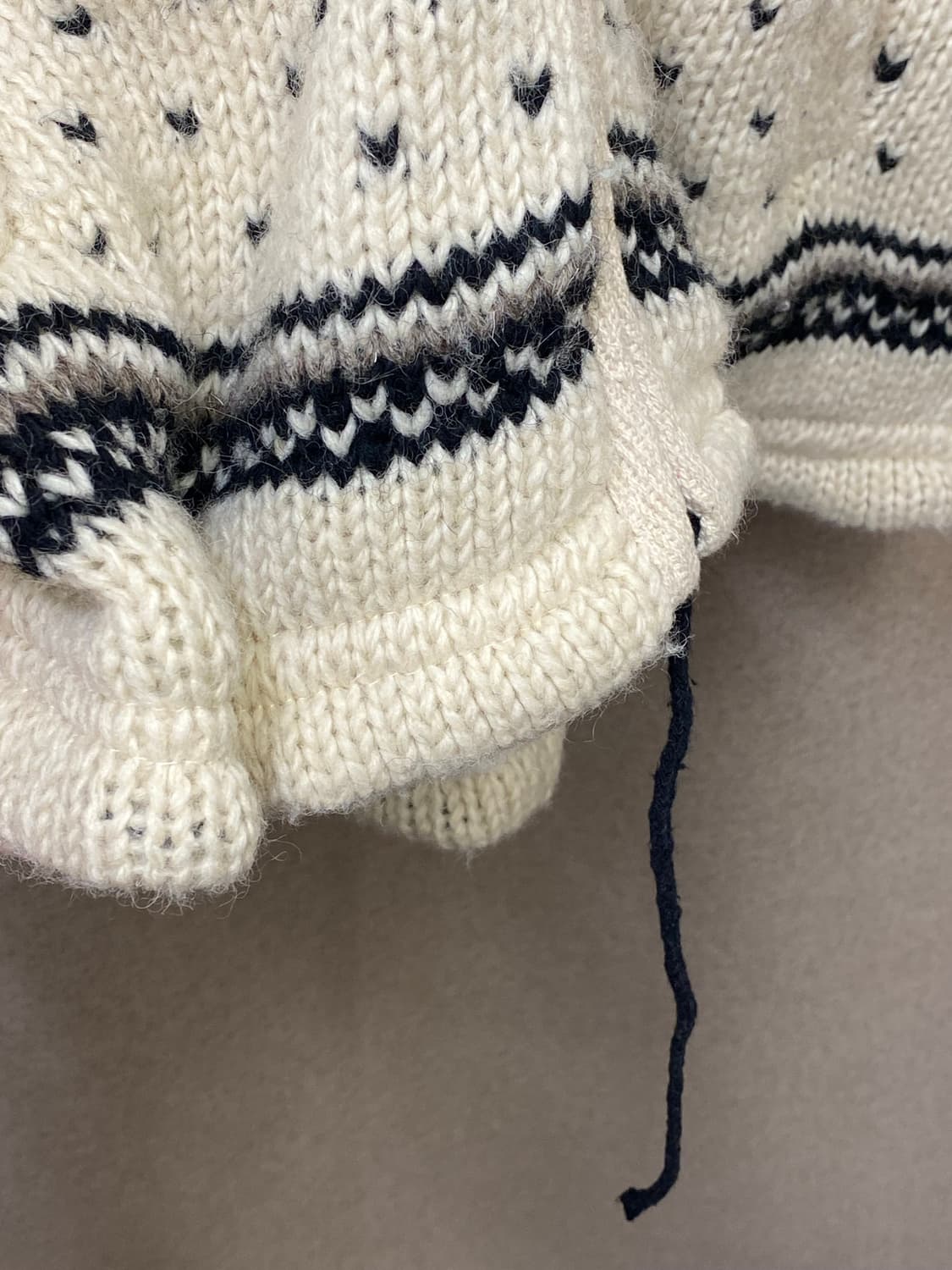 빈티지 헤비 니트 후드 집업  상품이미지3