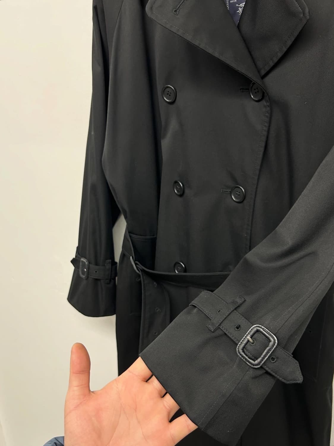 80s Burberry 버버리 블랙 트렌치 롱코트 상품이미지5