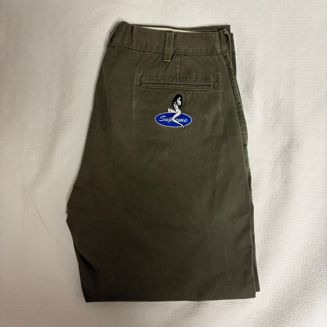 슈프림 Supreme 핀업걸 치노 팬츠 바지 올리브 34 상품이미지1