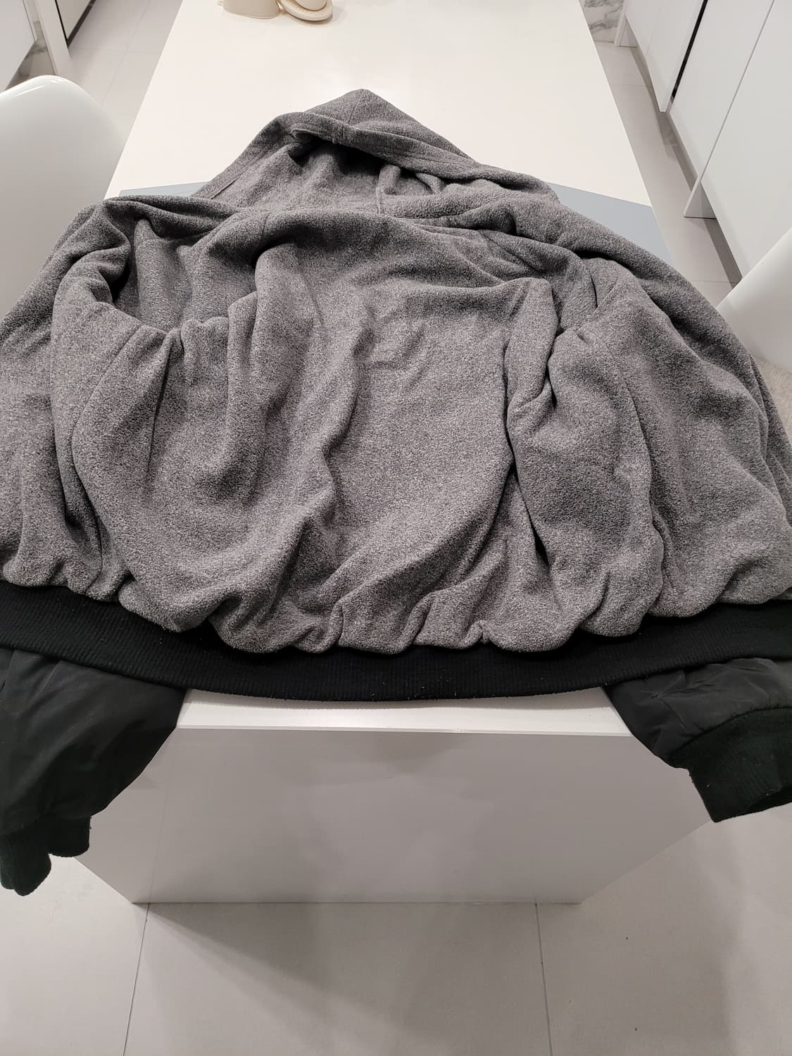 후드 항공점퍼 블랙 (가슴 63 / 총장 65) 상품이미지3