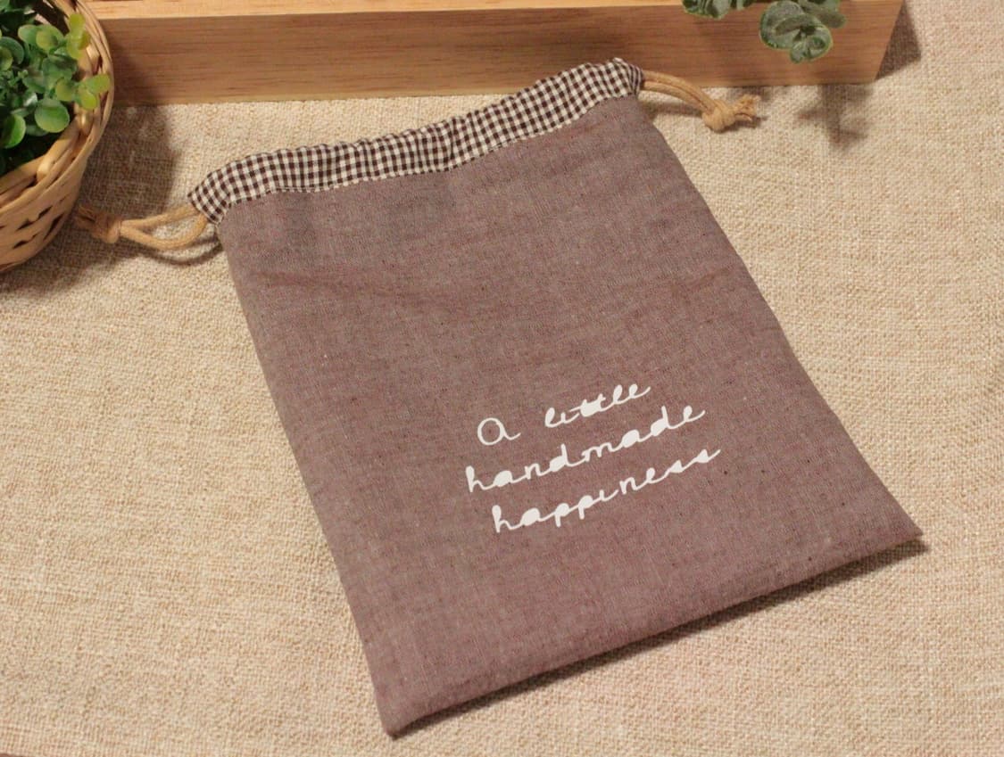 핸드메이드 브라운 스트링 파우치 상품이미지9