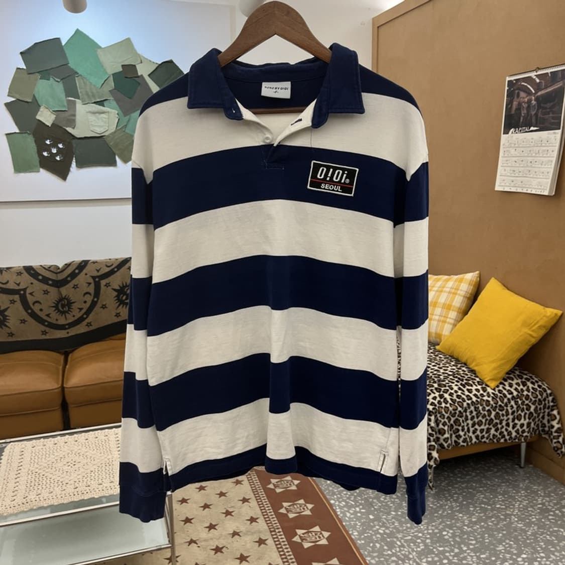 오아이오아이 레트로 00's 스트라이프 카라 롱슬리브 F C10272 상품이미지3