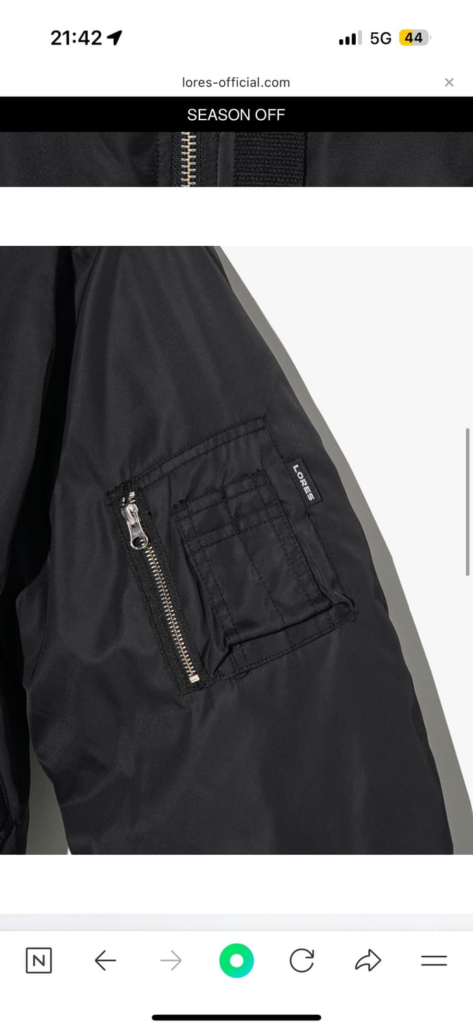 LORES 올리브컬러 Ma-1 Bomber Jacket 상품이미지4