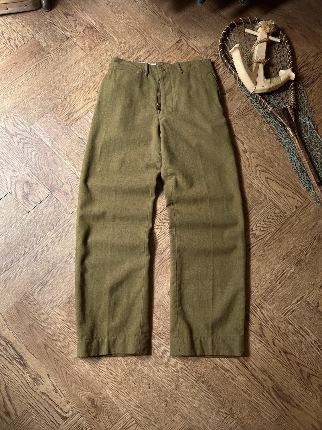 [32]30's 오리지널 U.S ARMY 카키 울 필드 트라우저 팬츠 상품이미지2