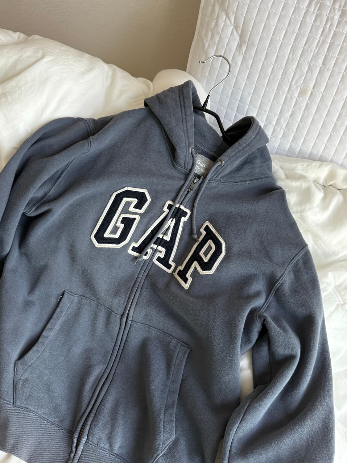 gap hood zip 갭 후드집업 뮤트그레이 M 상품이미지1
