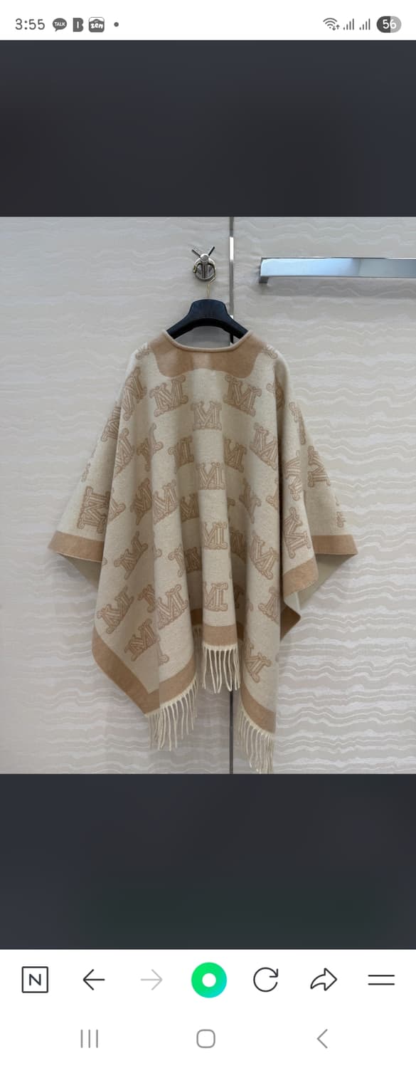 막스마라 FRINE 프리네 M모노그램 자카드 울 여성 케이프 숄 상품이미지3