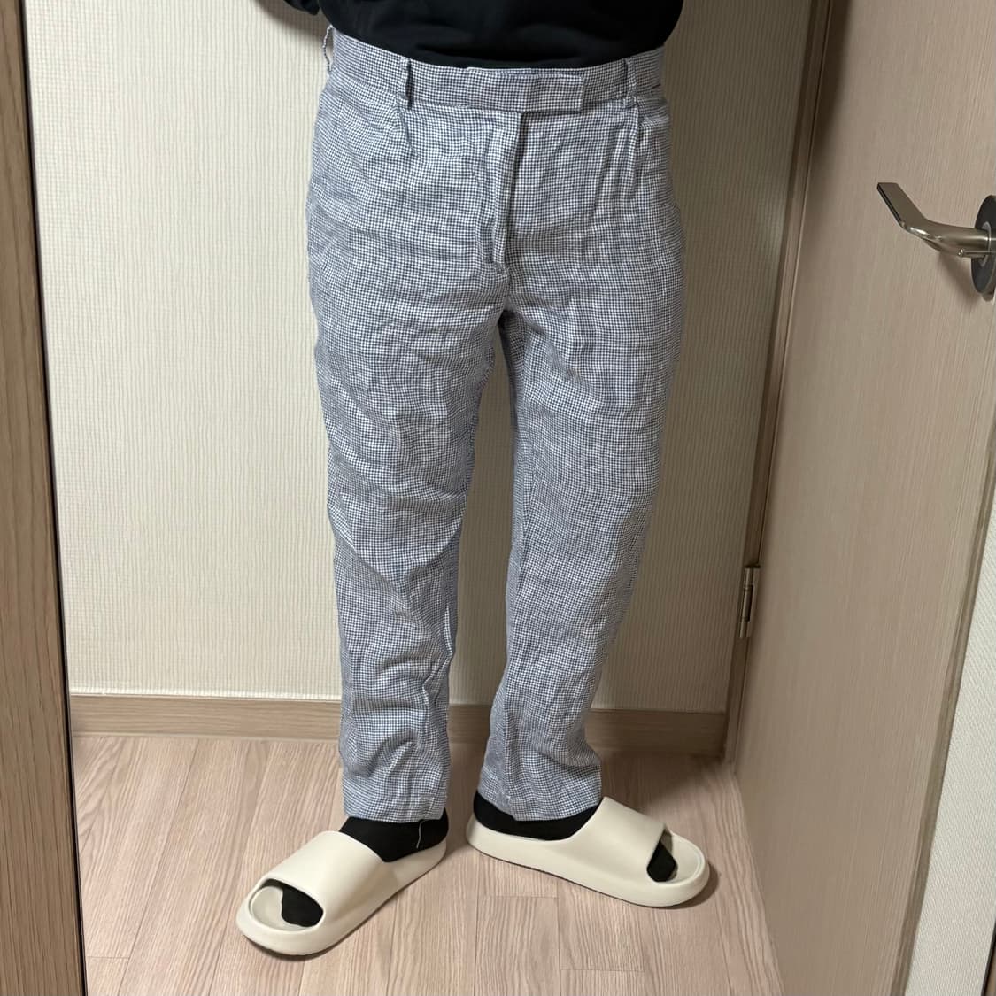 정품 폴로 랄프로렌 린넨 팬츠 하운드체크 바지 40인치 상품이미지1